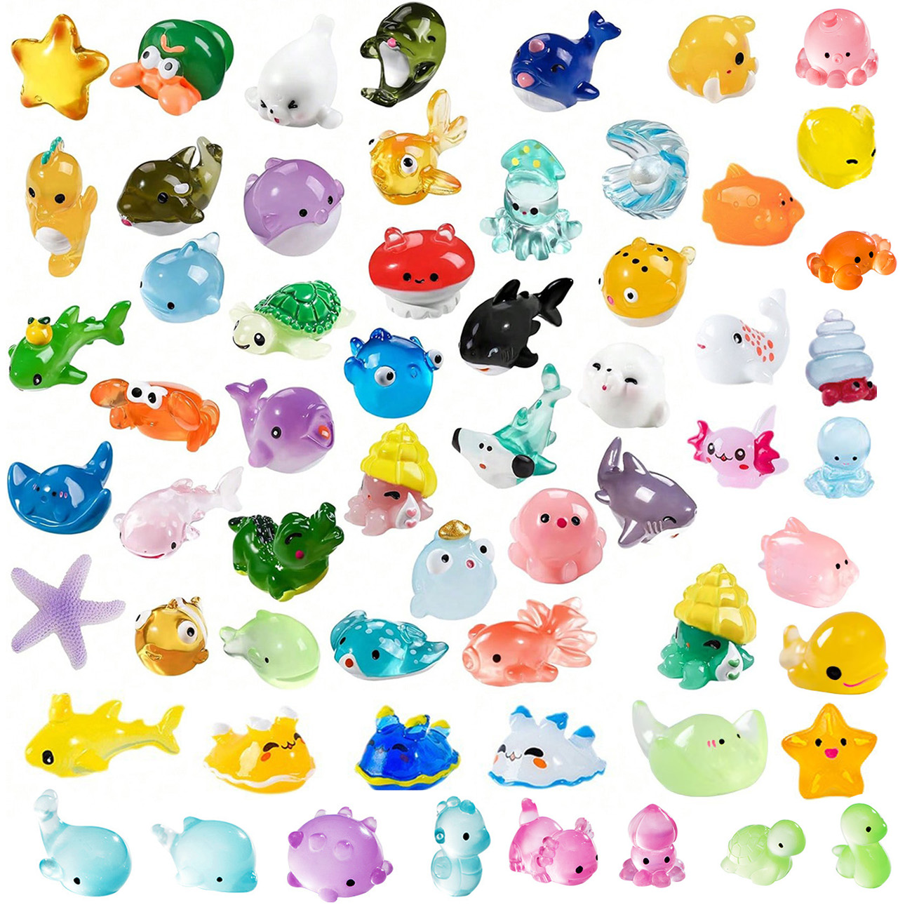 Mini Ocean Resin Animals Tiny  - Marine Aquarium Home ulasan dan harga