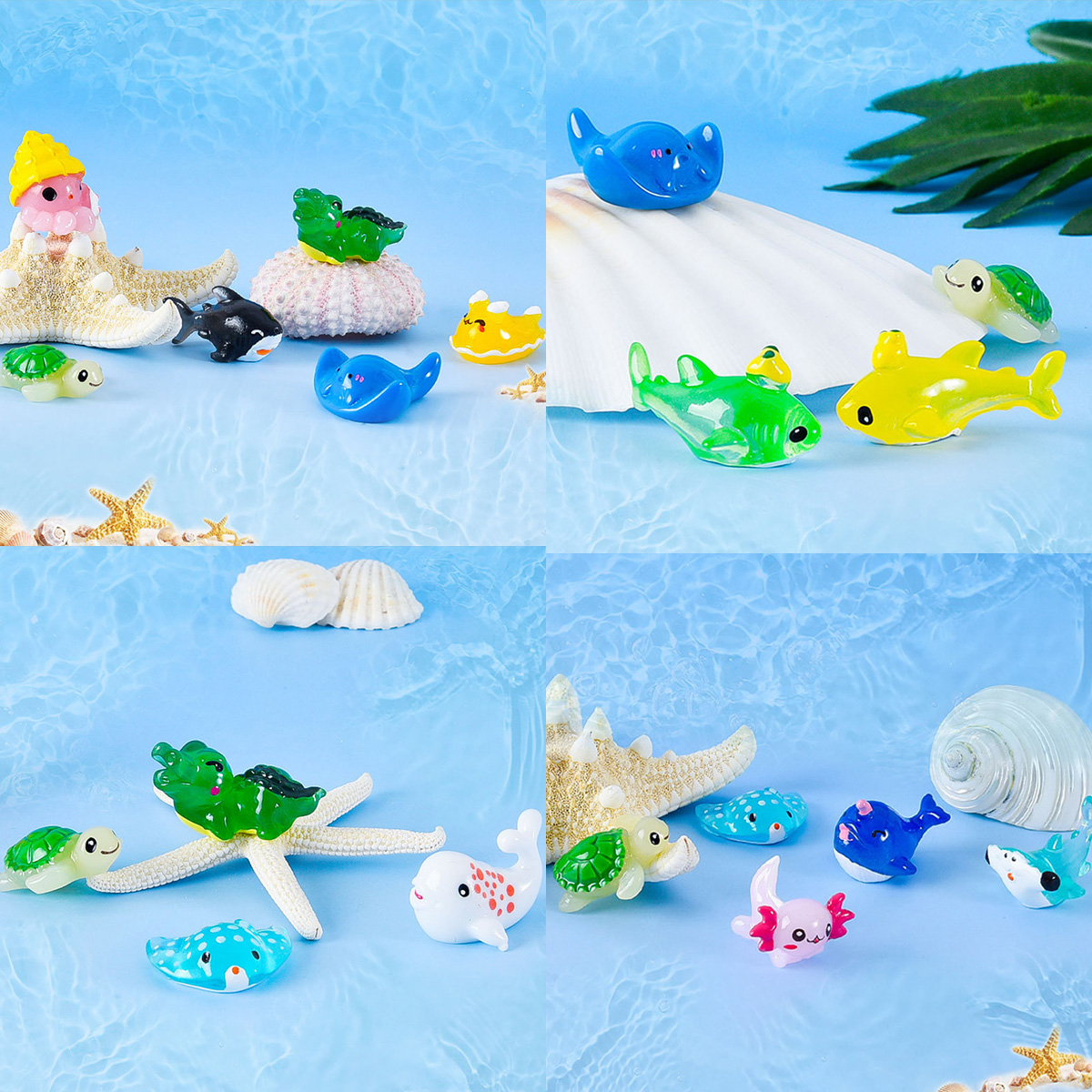Mini Ocean Resin Animals Tiny  - Marine Aquarium Home ulasan dan harga