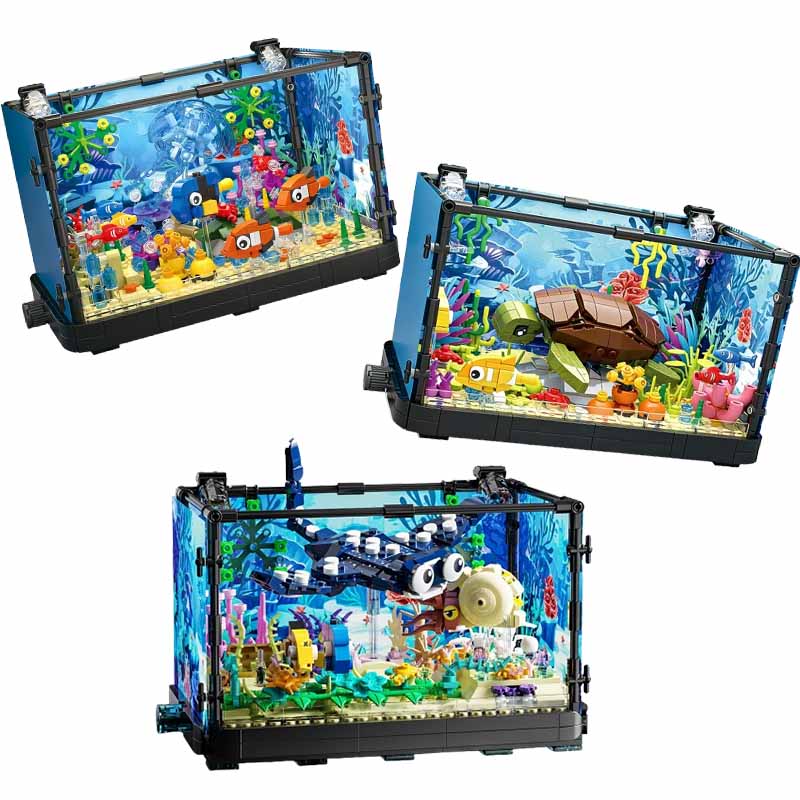Fish Tank Building Block Set w - Marine Aquarium Home ulasan dan harga