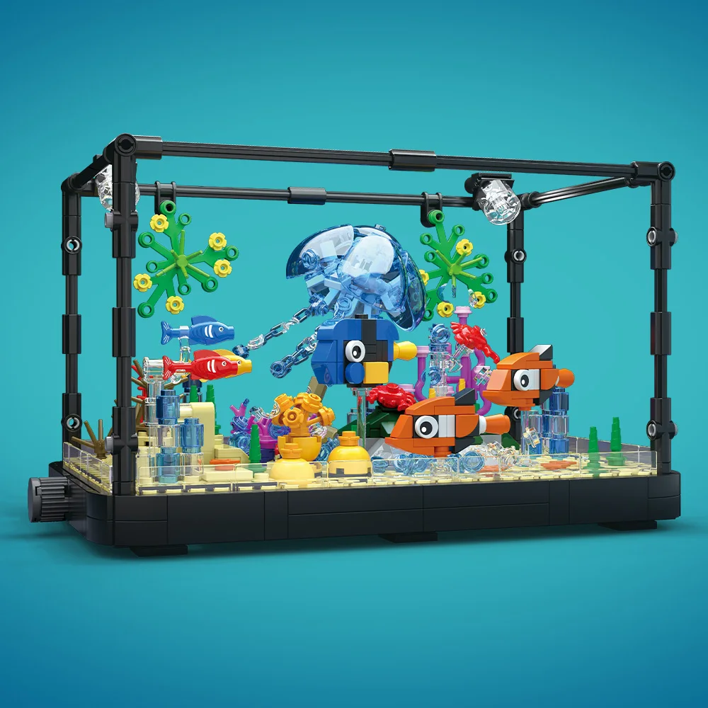 Fish Tank Building Block Set w - Marine Aquarium Home ulasan dan harga