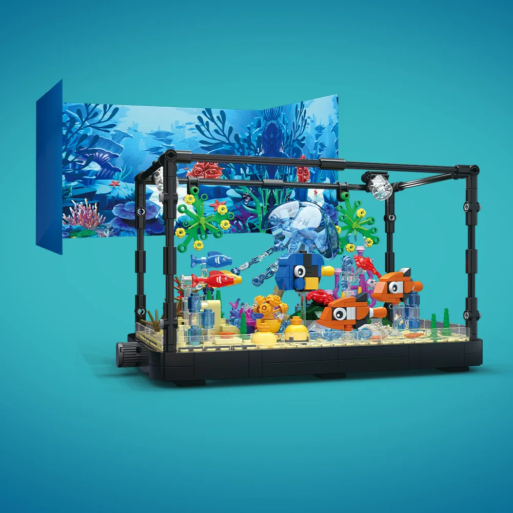 Fish Tank Building Block Set w - Marine Aquarium Home ulasan dan harga