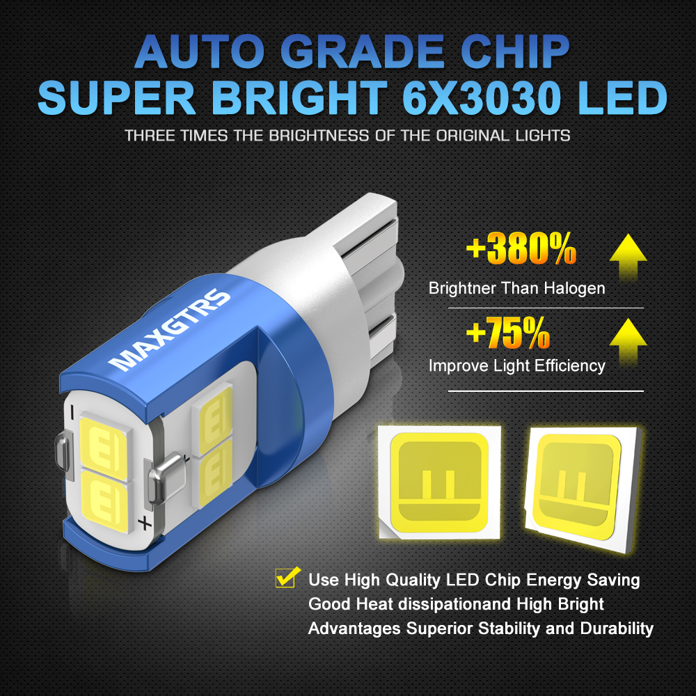10x 194 168 T10 LED W5W LED Bu - Actinic Blue Led ulasan dan harga