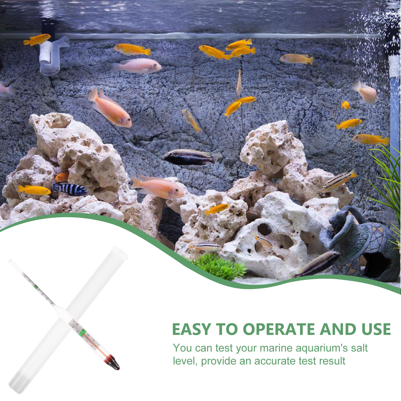 Parliky Aquarium Test Kit Port - Marine Aquarium Hydrometer ulasan dan harga