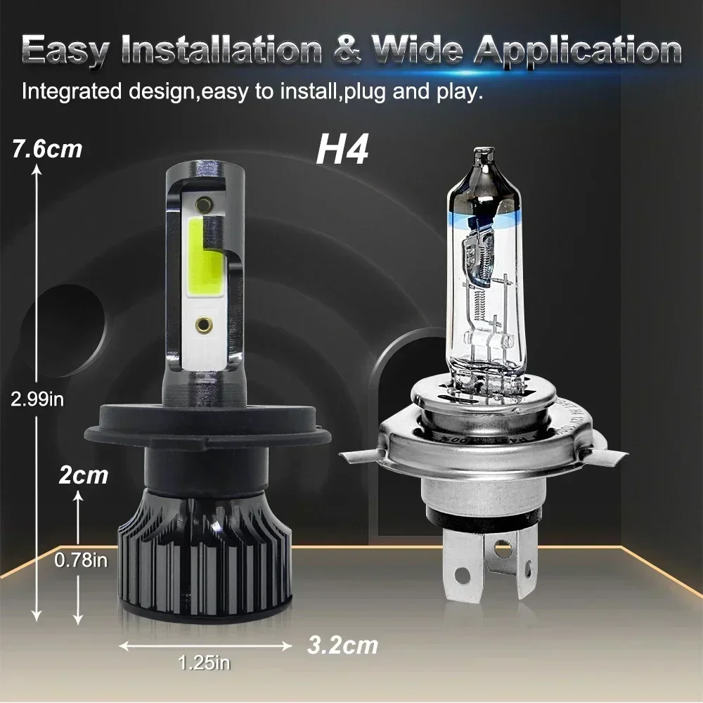P1Car LED Headlight H4 H7 H1 H - Actinic Blue Led ulasan dan harga