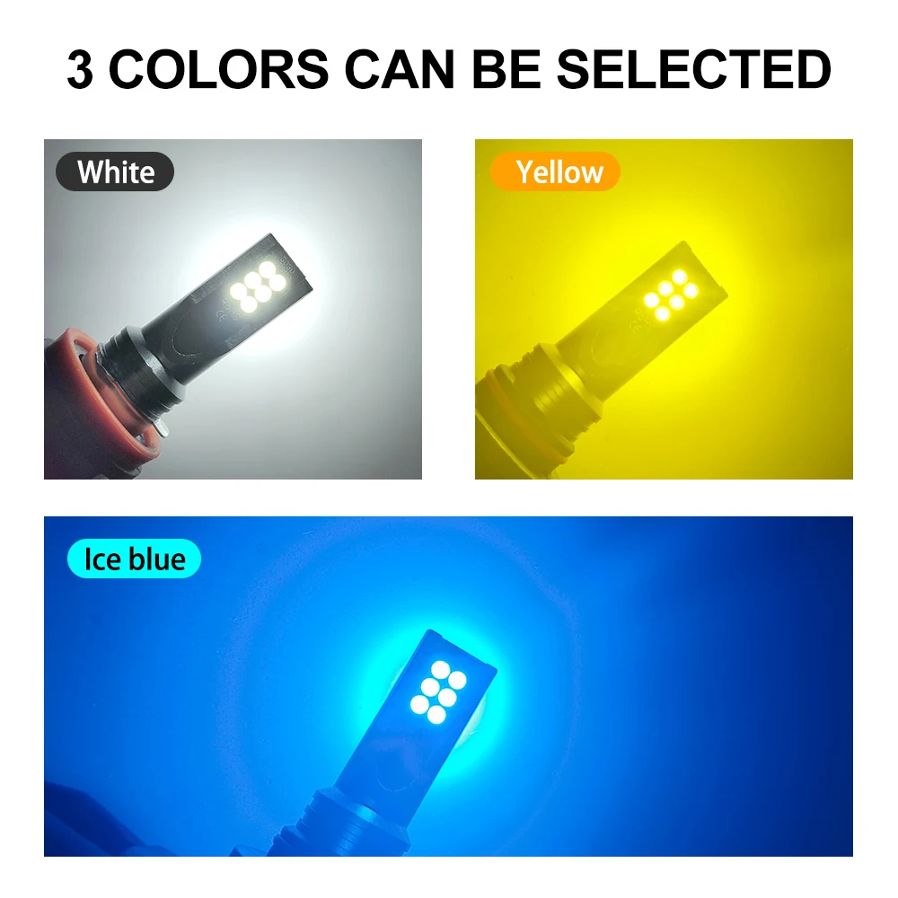 2Pcs H8 H11 LED Bulb 9005 HB3  - Actinic Blue Led ulasan dan harga