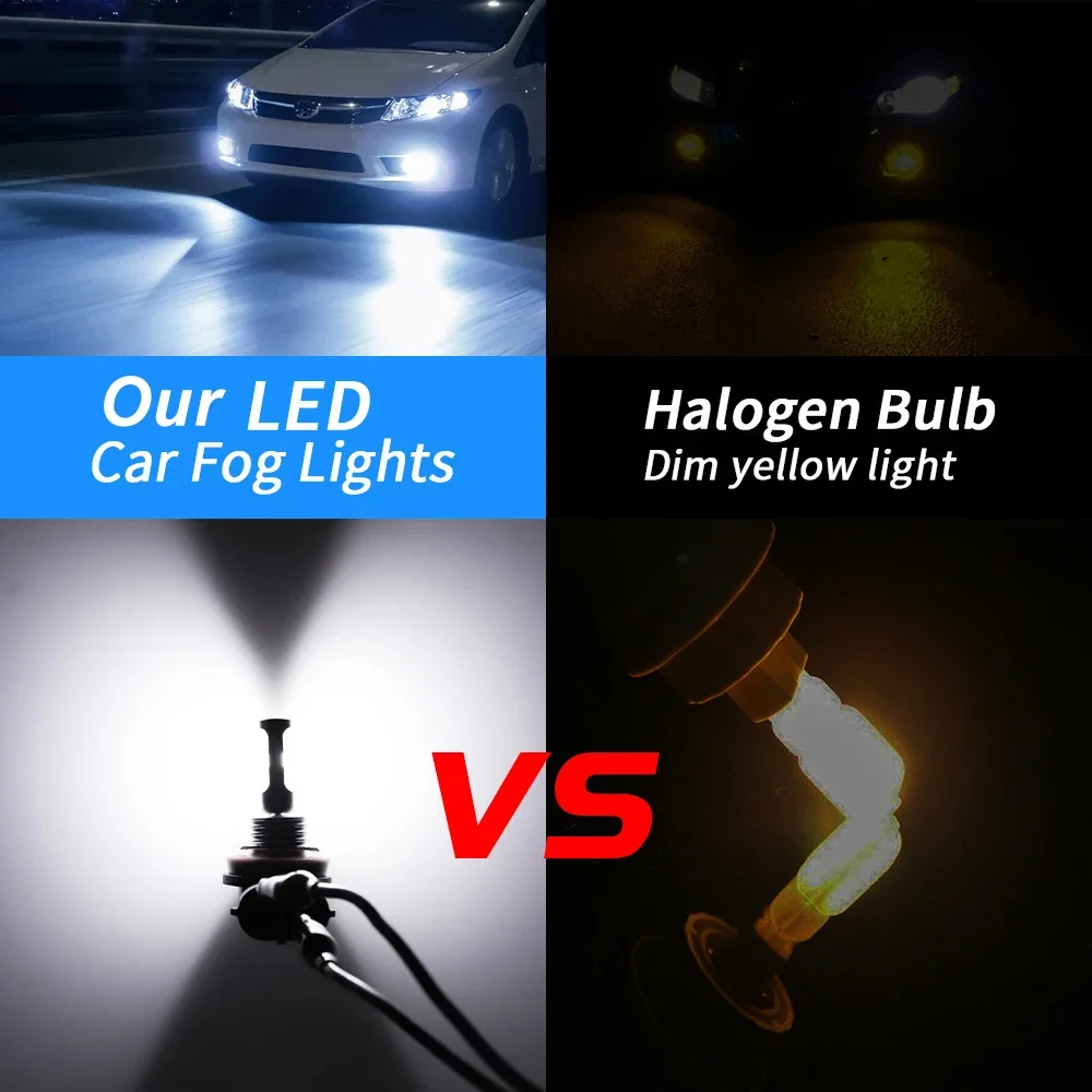 2Pcs H8 H11 LED Bulb 9005 HB3  - Actinic Blue Led ulasan dan harga