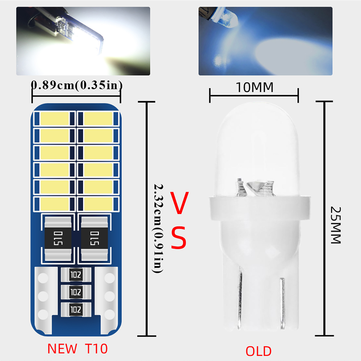 2/6/10/20PCS T10 W5W LED Car I - Actinic Blue Led ulasan dan harga