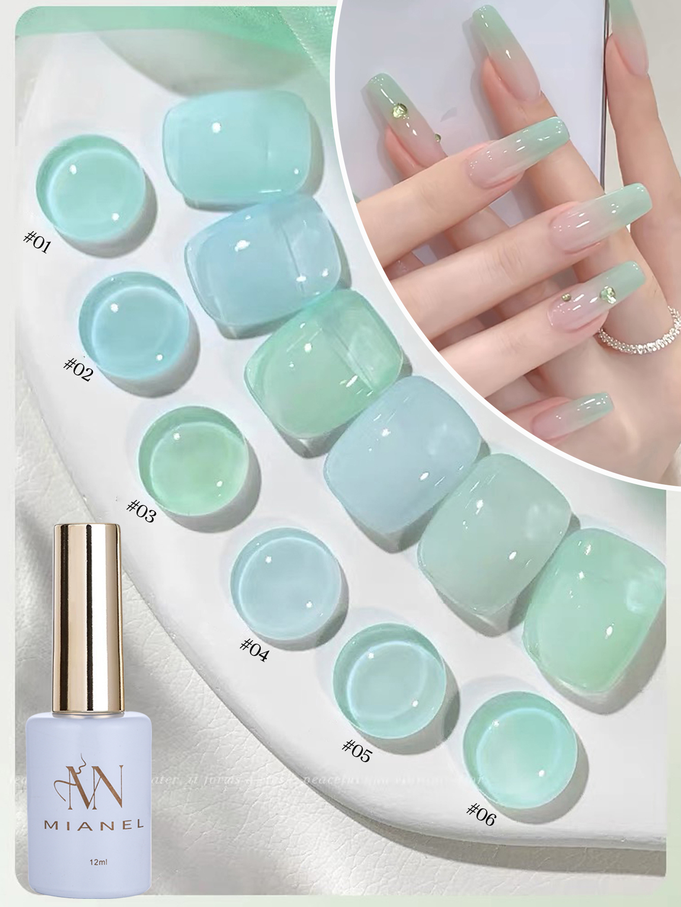 MN 1pcs 12ML Mint Mambo Gel Na - Actinic Blue Led ulasan dan harga