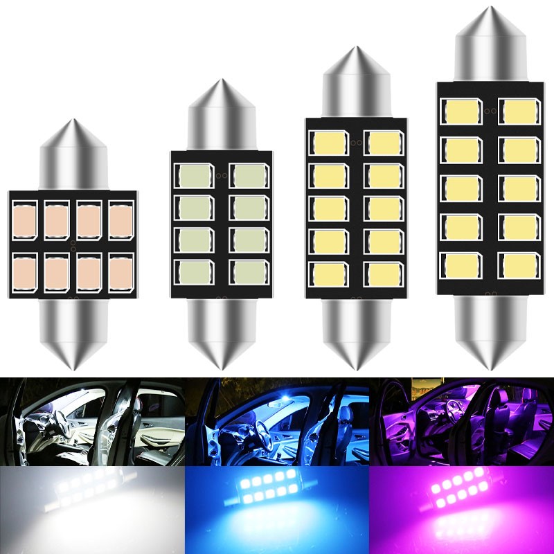 2pcs led C5W light festoon 31m - Actinic Blue Led ulasan dan harga
