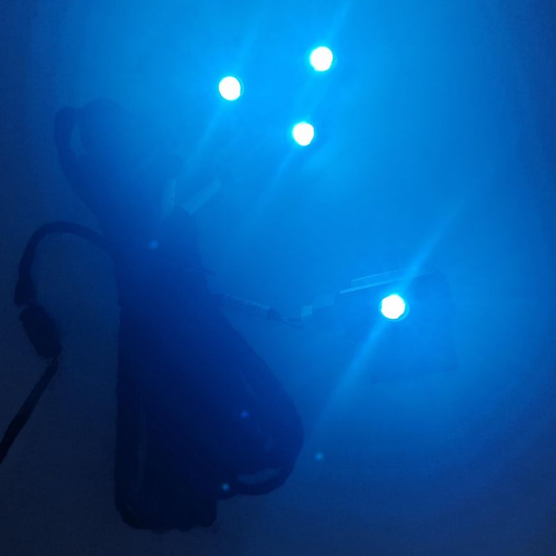 4PCS LED Car Interior Atmosphe - Actinic Blue Led ulasan dan harga