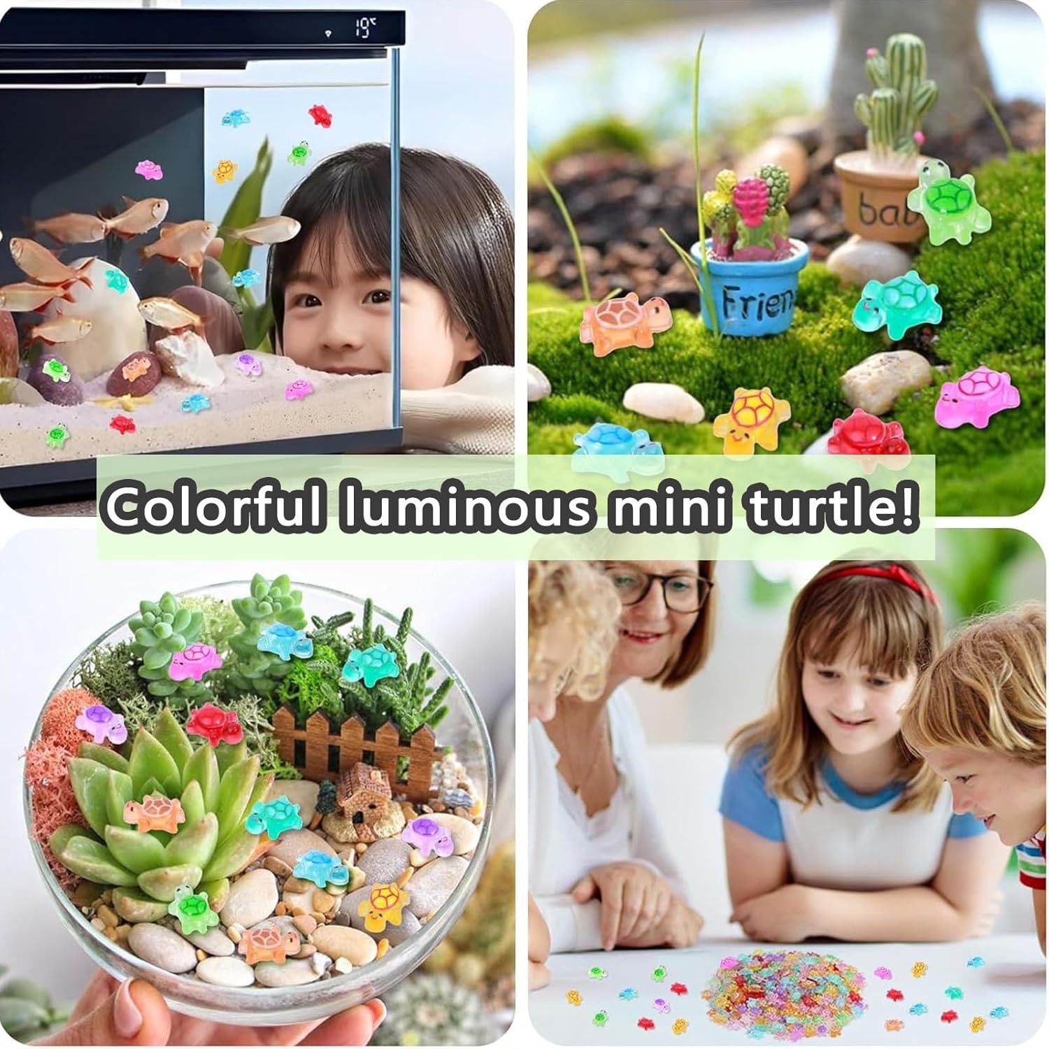 30PCS Luminous Mini Resin Turt - Marine Aquarium Epoxy ulasan dan harga