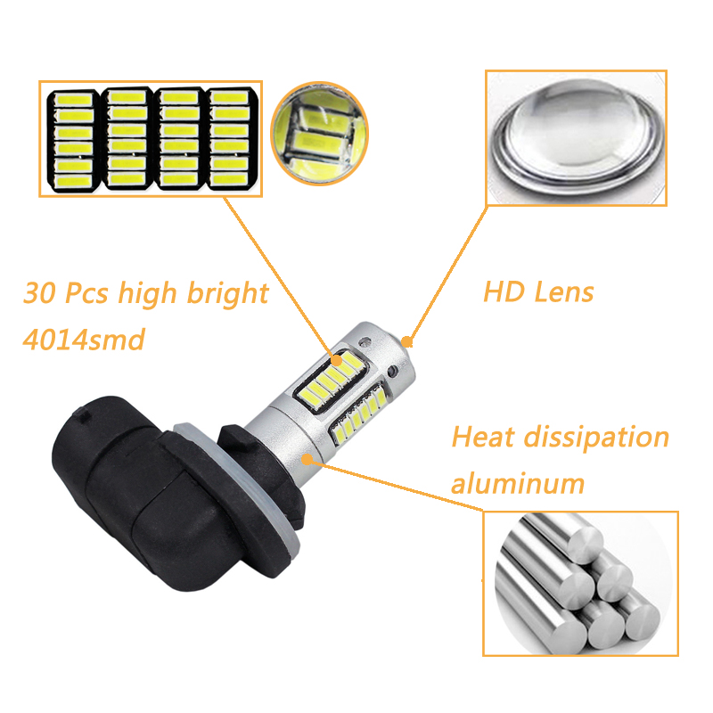 2Pcs H27 881 LED Car Fog Lamp  - Actinic Blue Led ulasan dan harga