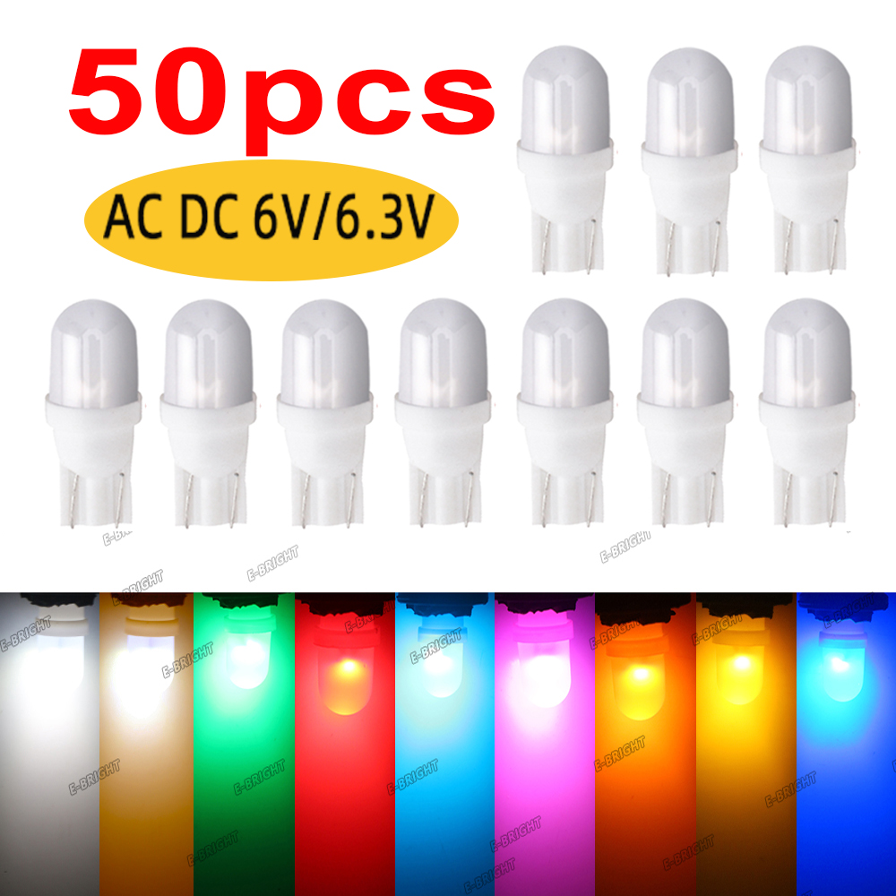 50pcs Non-polar AC DC 6V 6.3V  - Actinic Blue Led ulasan dan harga