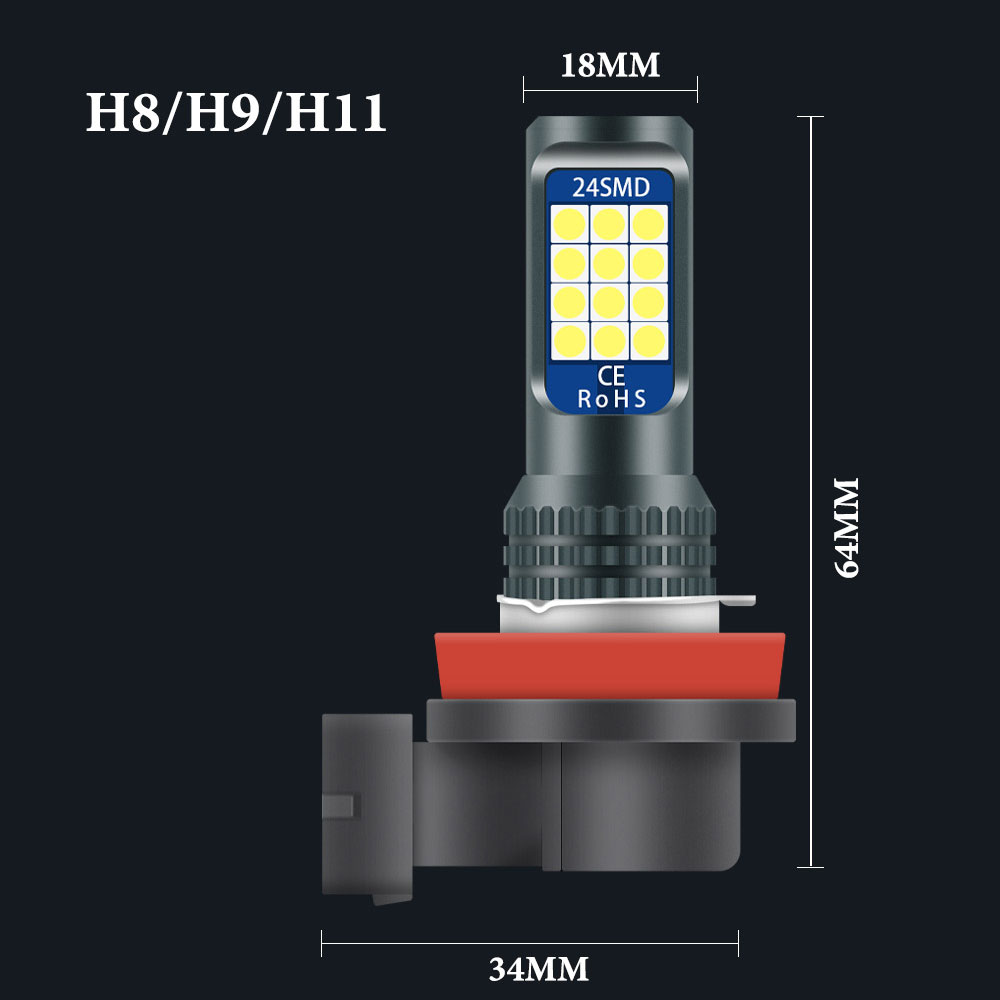 2x Car Fog Lamp H8 H11 H9 LED  - Actinic Blue Led ulasan dan harga