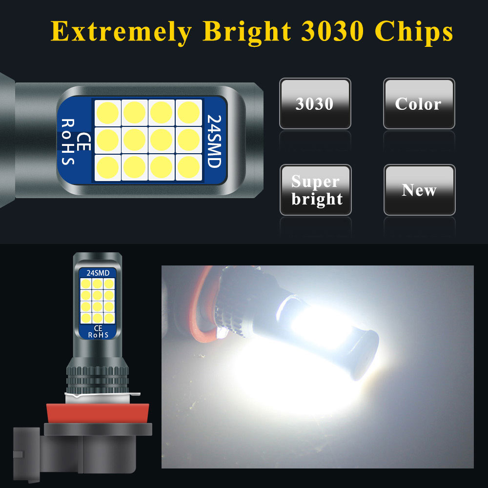 2x Car Fog Lamp H8 H11 H9 LED  - Actinic Blue Led ulasan dan harga