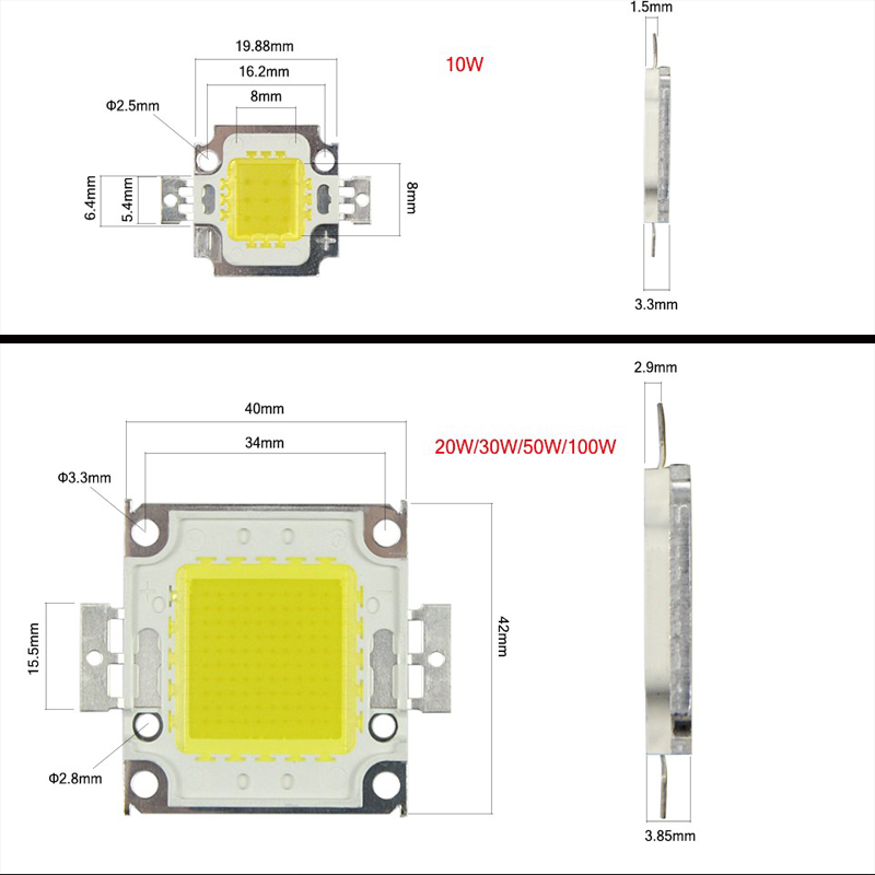 High Power LED COB Chips 10W-1 - Actinic Blue Led ulasan dan harga
