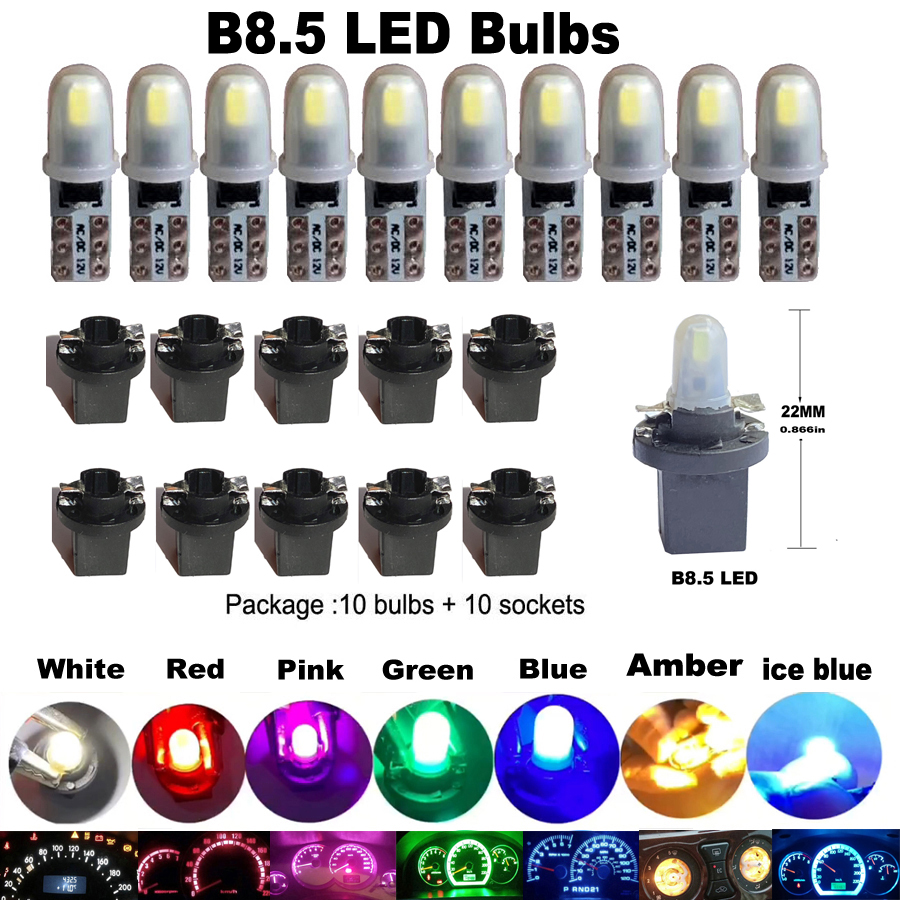 10pcs T5 PC74 B8.5 LED Canbus  - Actinic Blue Led ulasan dan harga