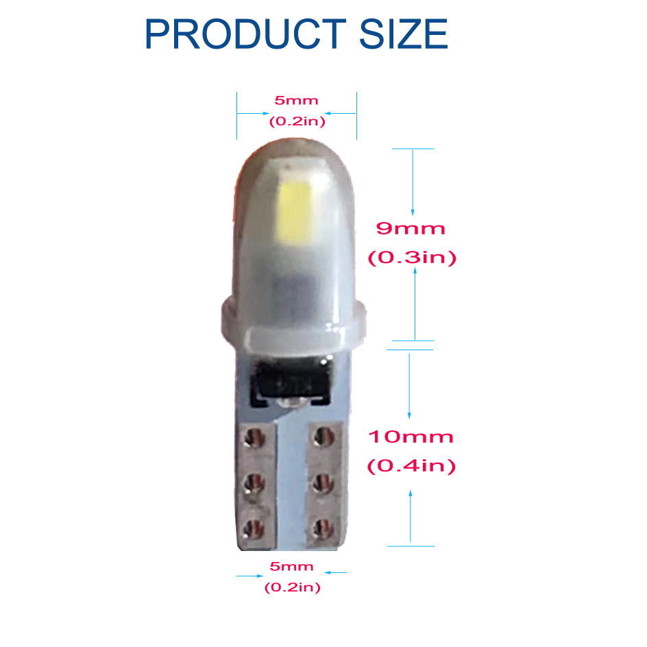 10pcs T5 PC74 B8.5 LED Canbus  - Actinic Blue Led ulasan dan harga