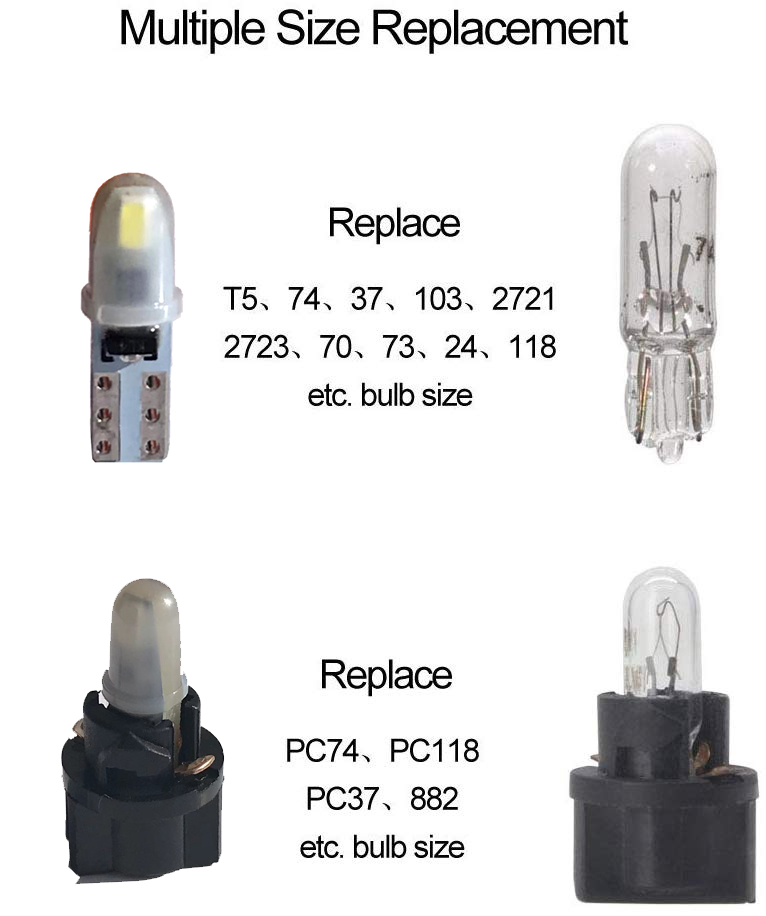 10pcs T5 PC74 B8.5 LED Canbus  - Actinic Blue Led ulasan dan harga