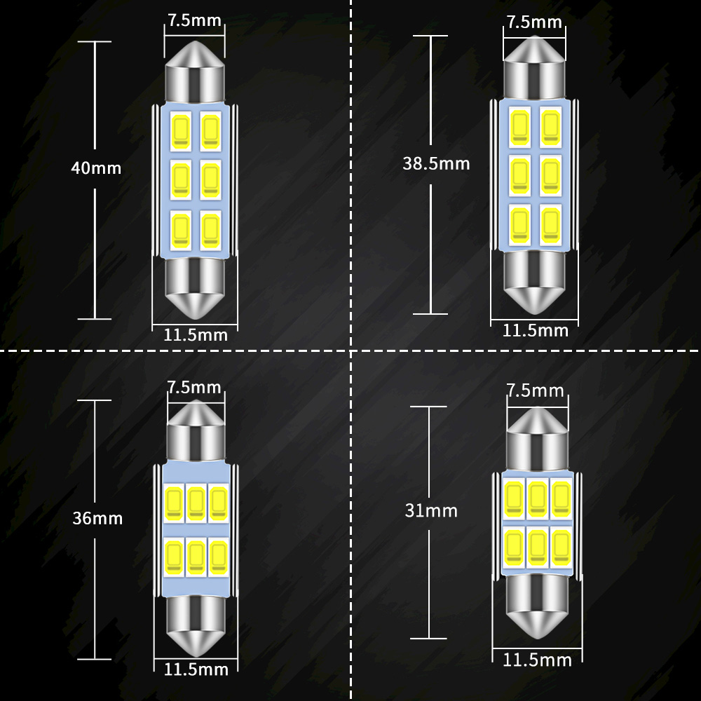 4Pcs C5w Led Bulb CANBUS Festo - Actinic Blue Led ulasan dan harga